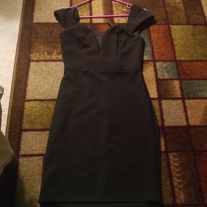 black dress just above knee